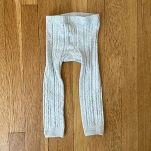 Mini Boden Cream Cable footless tights, 3-4Y, 104cm